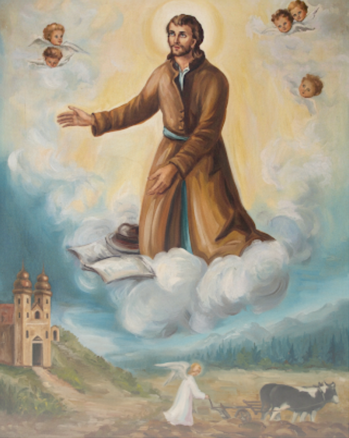 Obraz sv. Isidora v kostele v Prušánkách